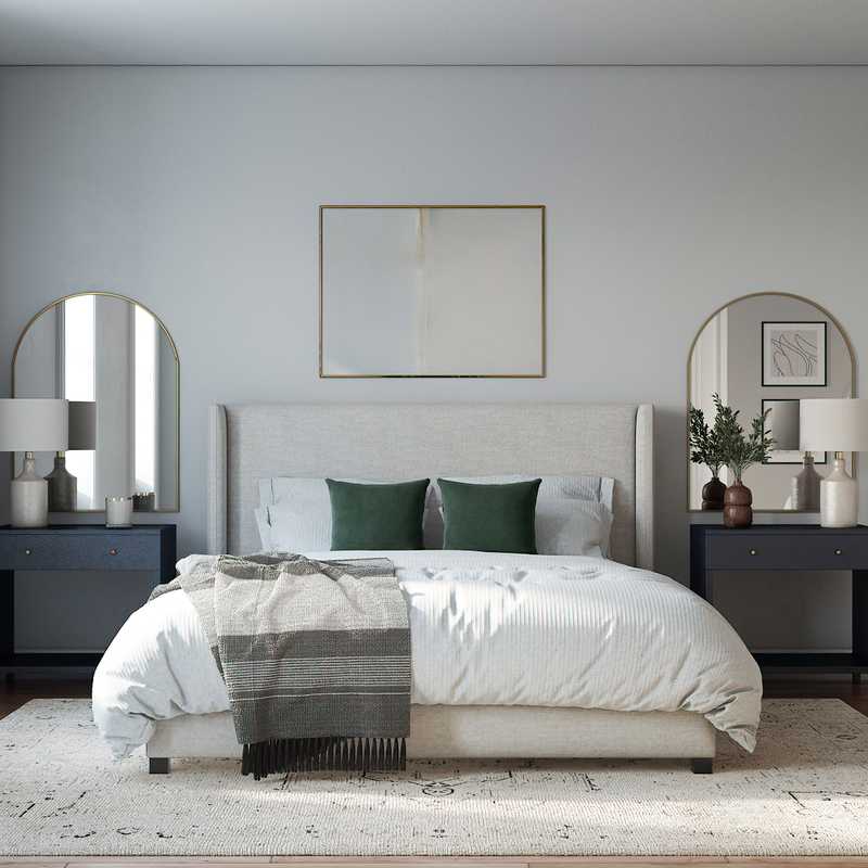 Midcentury Modern Bedroom Design by Havenly Interior Designer Lilly
