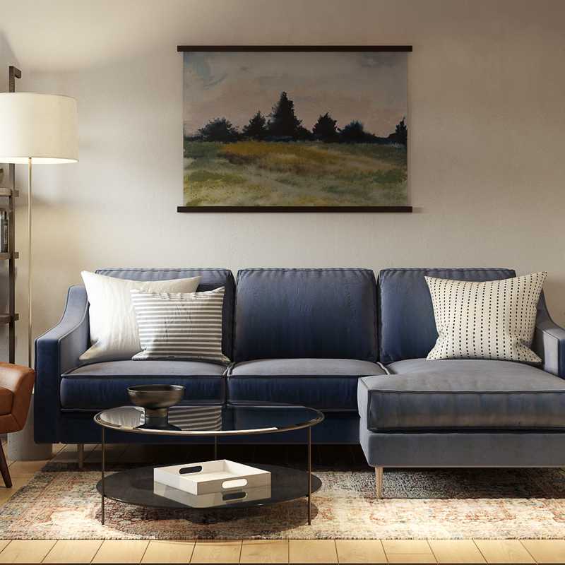 Modern, Bohemian Living Room Design by Havenly Interior Designer Dayna