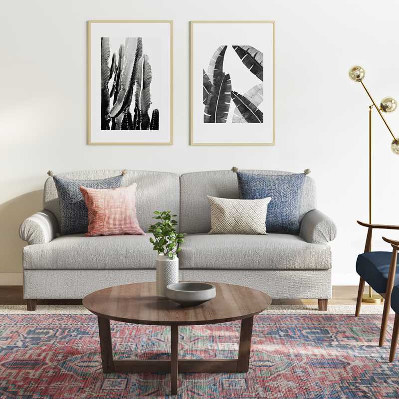 Eclectic, Bohemian Living Room Design by Havenly Interior Designer Brooke
