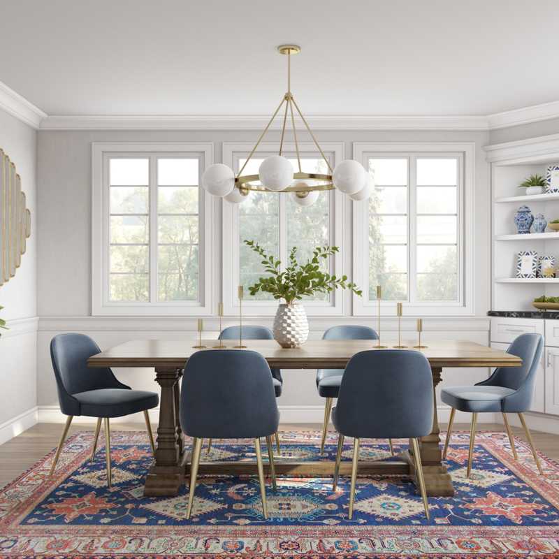 Eclectic Dining Room Design by Havenly Interior Designer Lindsay