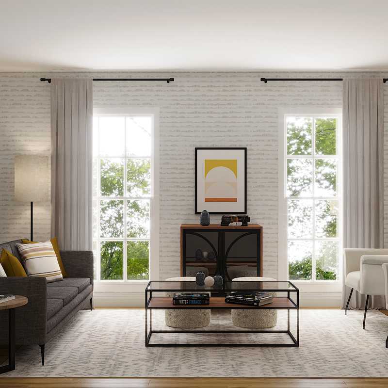 Modern, Scandinavian Living Room Design by Havenly Interior Designer Jessie