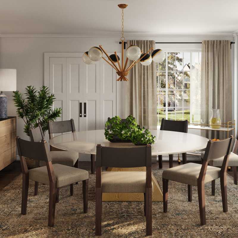 Eclectic Dining Room Design by Havenly Interior Designer Natalie