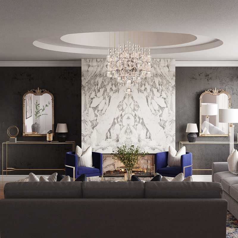 Contemporary, Classic Living Room Design by Havenly Interior Designer Areeba