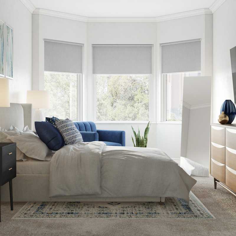 Modern, Bohemian, Scandinavian Bedroom Design by Havenly Interior Designer Shaina