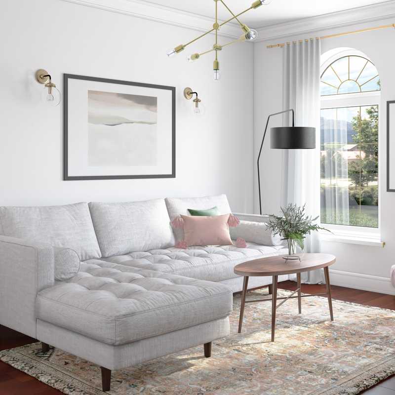 Midcentury Modern, Scandinavian Living Room Design by Havenly Interior Designer Angela