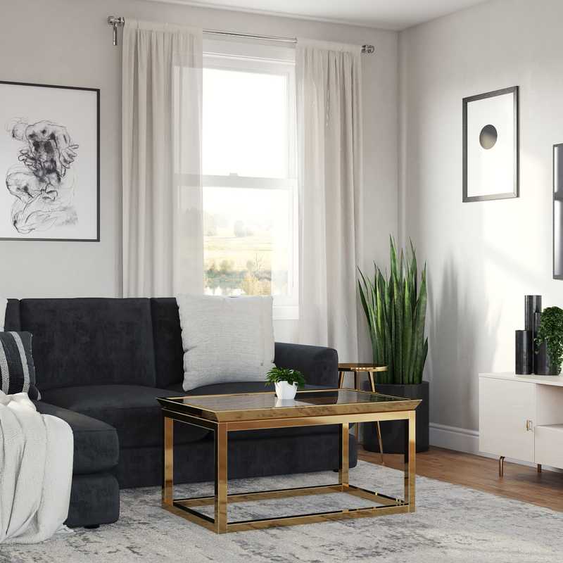 Modern, Midcentury Modern, Scandinavian Living Room Design by Havenly Interior Designer Danielle