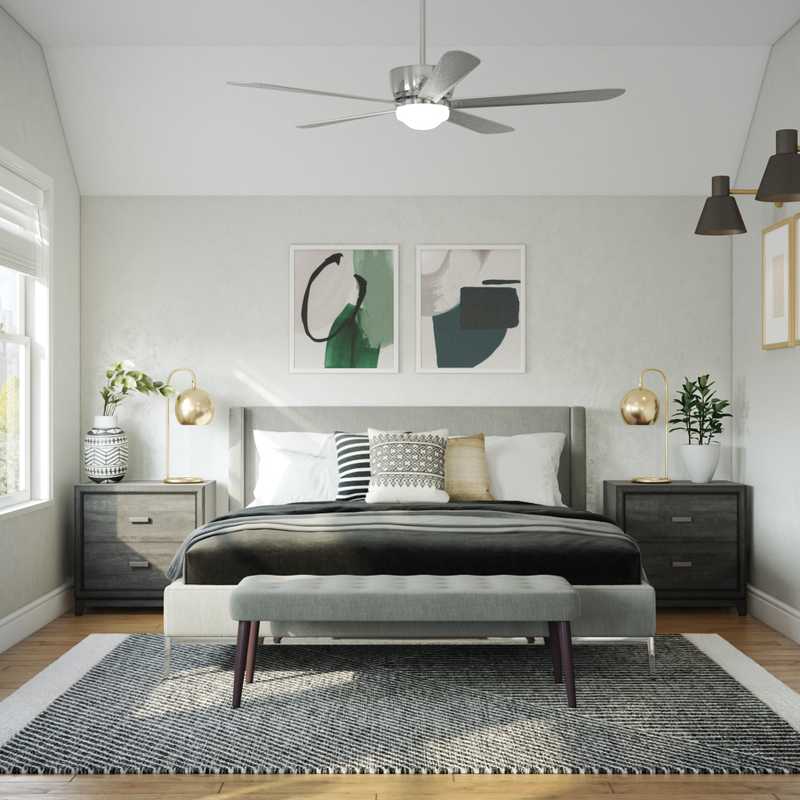 Contemporary, Midcentury Modern, Scandinavian Bedroom Design by Havenly Interior Designer Aishwarya