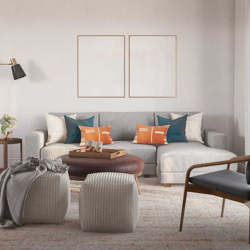 Midcentury Modern Living Room Design by Havenly Interior Designer Astrid