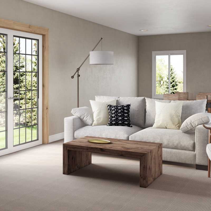 Coastal, Scandinavian Living Room Design by Havenly Interior Designer Sara