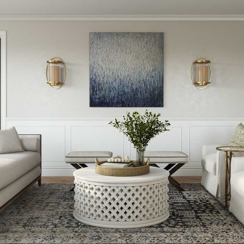 Classic, Coastal, Traditional, Transitional Living Room Design by Havenly Interior Designer Kaity