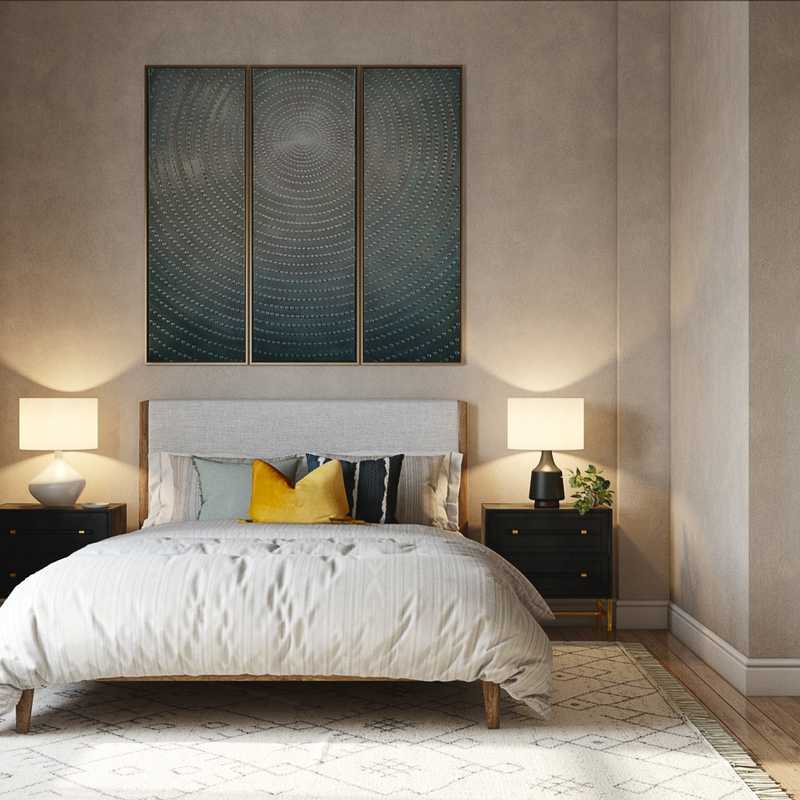 Eclectic, Bohemian, Southwest Inspired, Midcentury Modern, Scandinavian Bedroom Design by Havenly Interior Designer Leslie