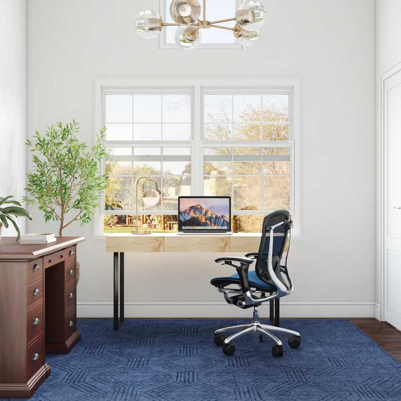 Contemporary, Classic, Bohemian, Rustic, Global Office Design by Havenly Interior Designer Melissa