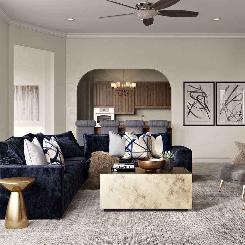 Modern, Glam Living Room Design by Havenly Interior Designer Marsha