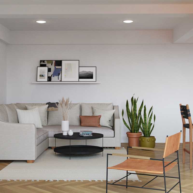 Eclectic, Minimal Living Room Design by Havenly Interior Designer Nichole
