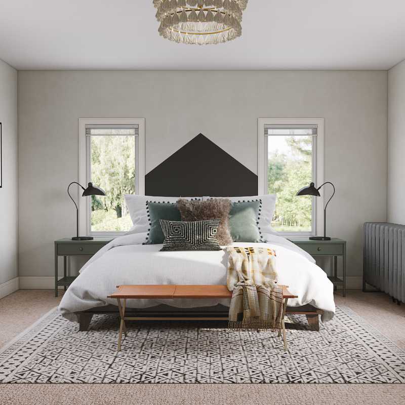 Bohemian, Midcentury Modern, Scandinavian Bedroom Design by Havenly Interior Designer Elyse