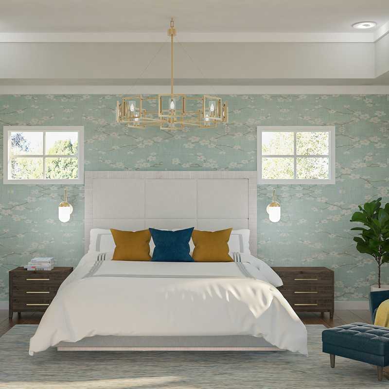 Contemporary, Modern, Transitional, Midcentury Modern Bedroom Design by Havenly Interior Designer Shruti