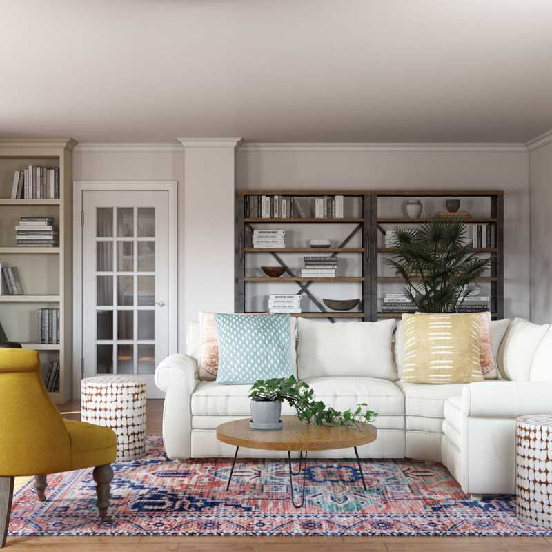Classic, Eclectic, Bohemian Living Room Design by Havenly Interior Designer Adrian