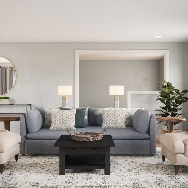 Classic, Rustic Living Room Design by Havenly Interior Designer Jillian
