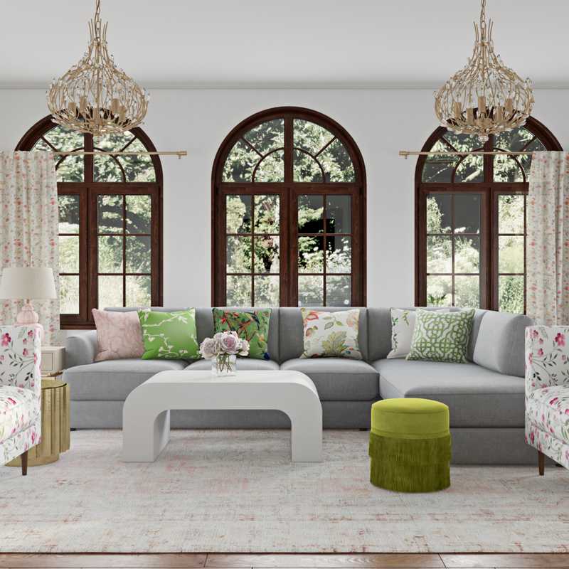 Classic, Traditional, Vintage, Preppy Living Room Design by Havenly Interior Designer Katie