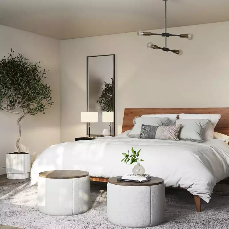 Modern, Farmhouse, Midcentury Modern Bedroom Design by Havenly Interior Designer Astrid