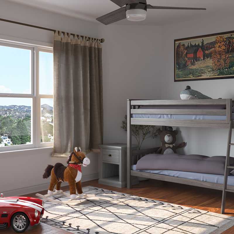 Farmhouse, Southwest Inspired Bedroom Design by Havenly Interior Designer Justin