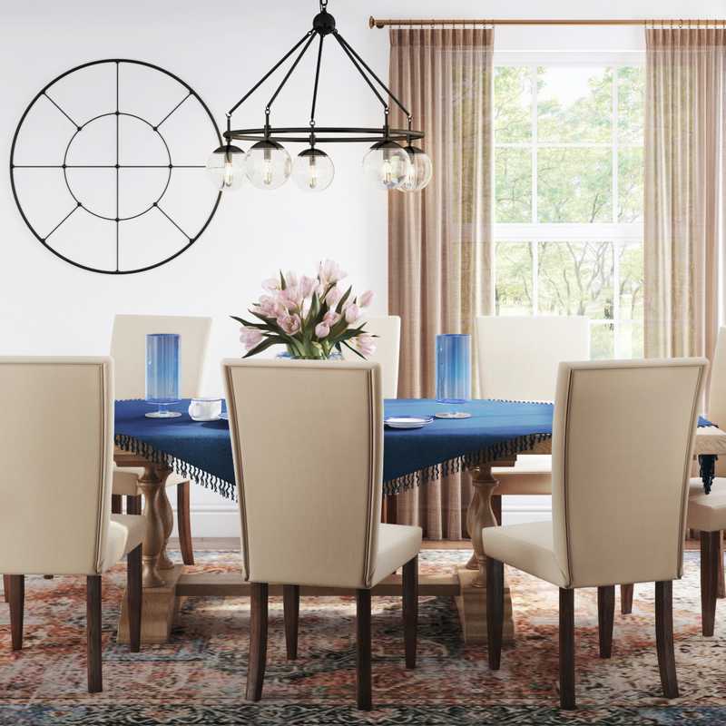 Classic, Transitional Dining Room Design by Havenly Interior Designer Nancy