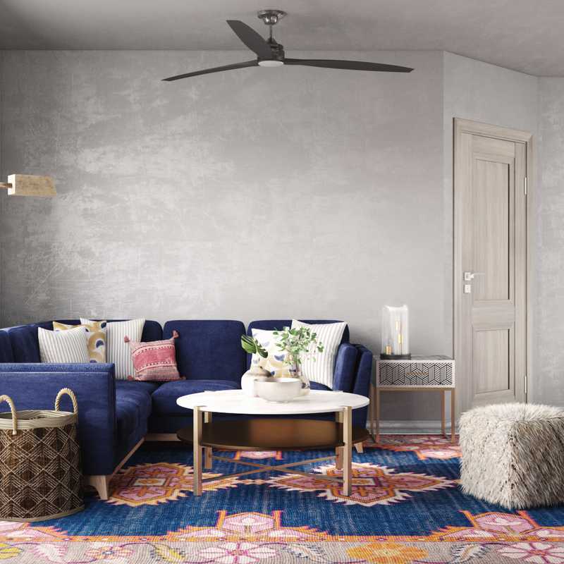 Eclectic, Midcentury Modern Living Room Design by Havenly Interior Designer Erica