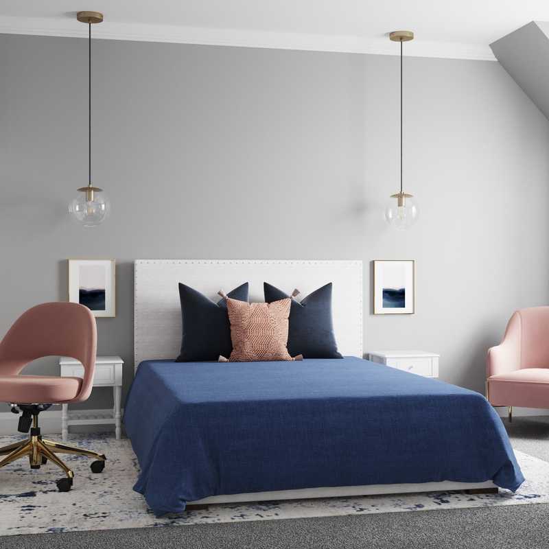 Modern, Glam Bedroom Design by Havenly Interior Designer Abi