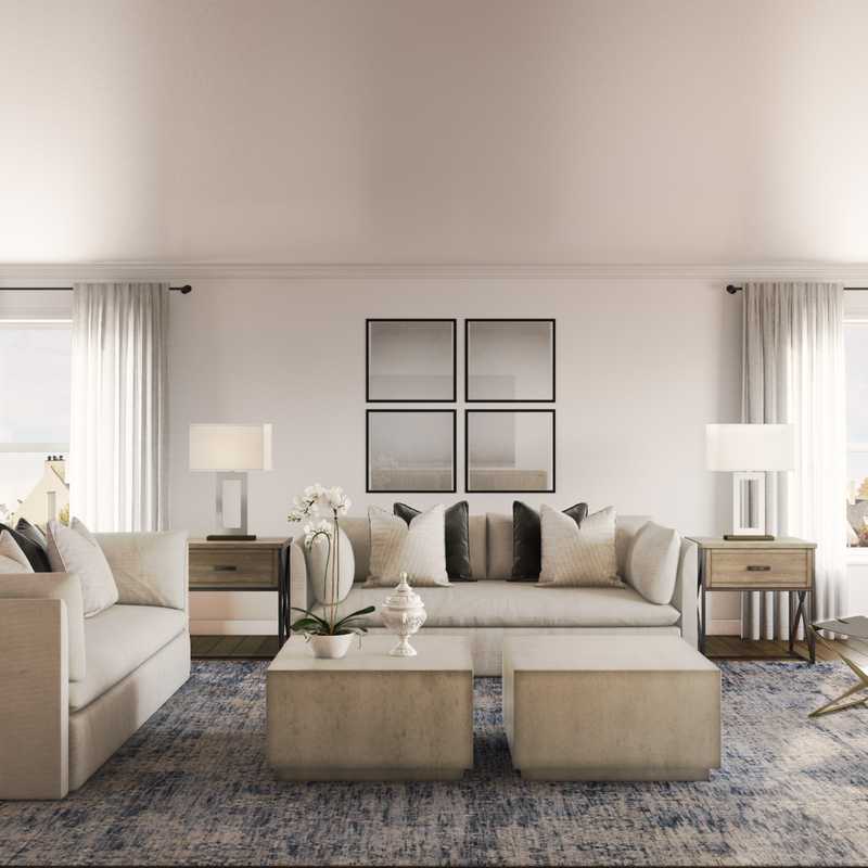 Modern, Transitional Living Room Design by Havenly Interior Designer Paige