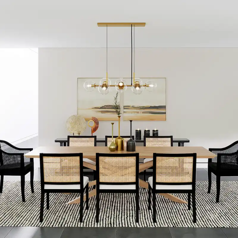 Modern, Minimal Dining Room Design by Havenly Interior Designer Ghianella