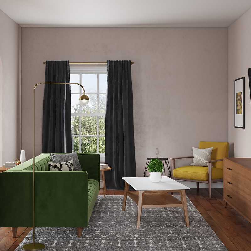 Midcentury Modern Living Room Design by Havenly Interior Designer Alex