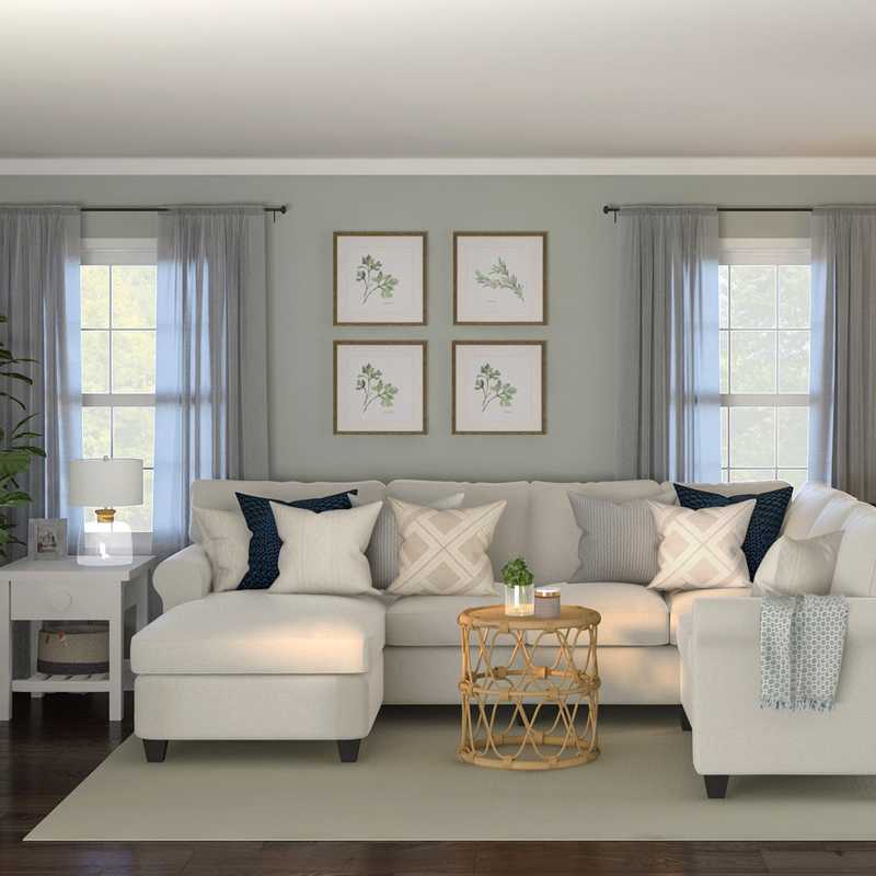 Classic, Coastal Living Room Design by Havenly Interior Designer Allie