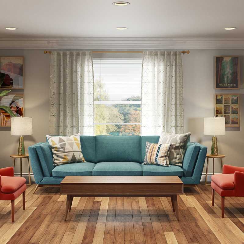 Midcentury Modern Living Room Design by Havenly Interior Designer Rachel