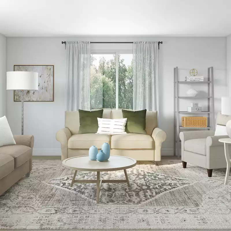 Traditional, Transitional Living Room Design by Havenly Interior Designer Aubrey