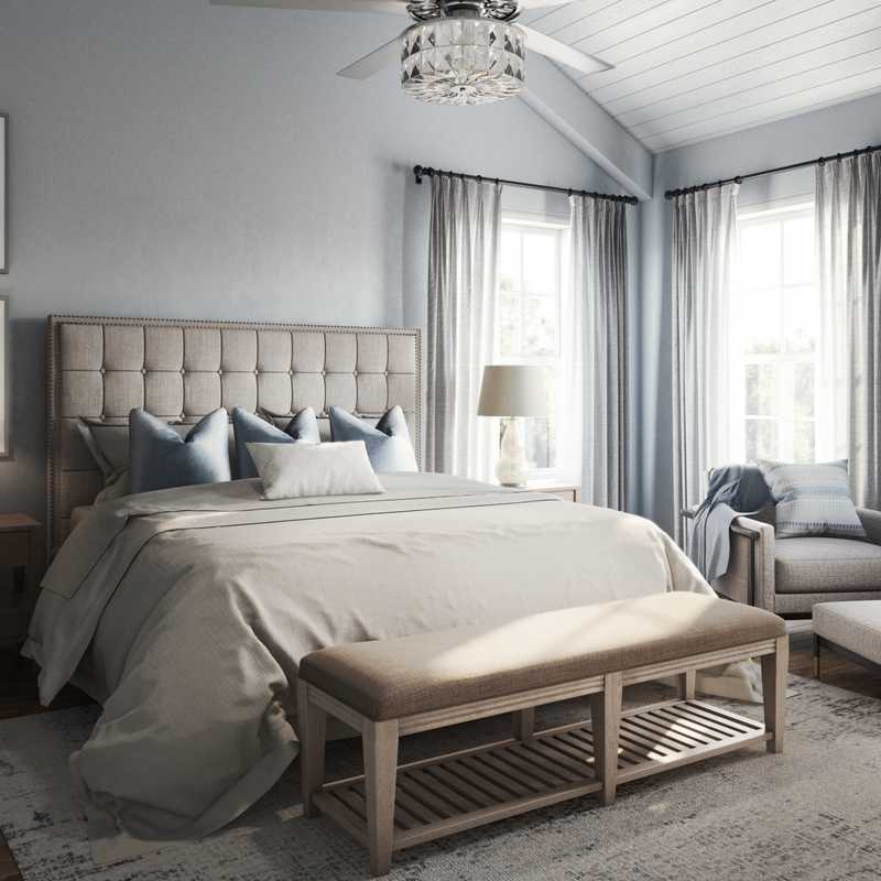 Contemporary, Classic, Coastal Bedroom Design by Havenly Interior Designer Michelle
