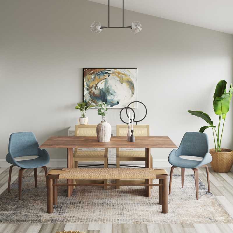 Contemporary, Modern, Eclectic, Midcentury Modern Dining Room Design by Havenly Interior Designer Fendy