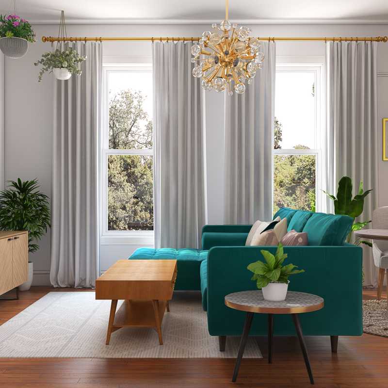 Eclectic, Bohemian, Glam Living Room Design by Havenly Interior Designer Samantha