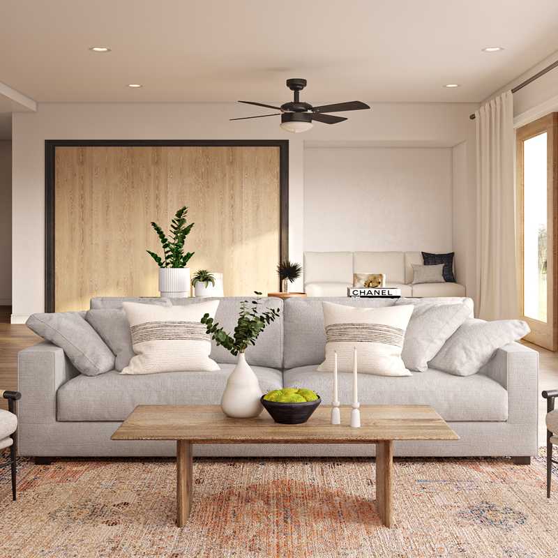 Contemporary, Classic, Bohemian, Rustic Living Room Design by Havenly Interior Designer Lilly