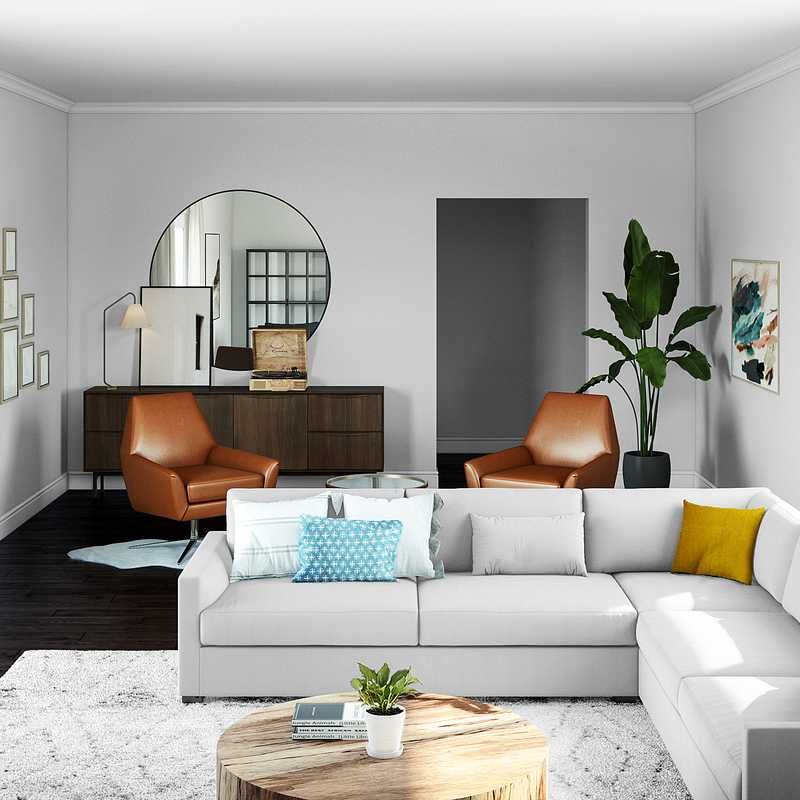 Classic, Eclectic Living Room Design by Havenly Interior Designer Natalie