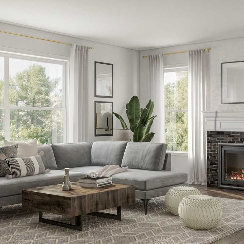 Contemporary, Modern Living Room Design by Havenly Interior Designer Maria