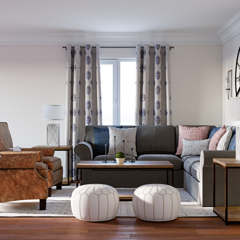 Farmhouse, Rustic Living Room Design by Havenly Interior Designer Emma