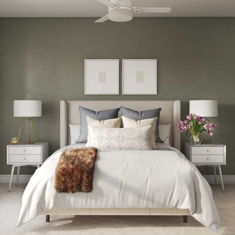 Classic, Transitional, Midcentury Modern Bedroom Design by Havenly Interior Designer Christine