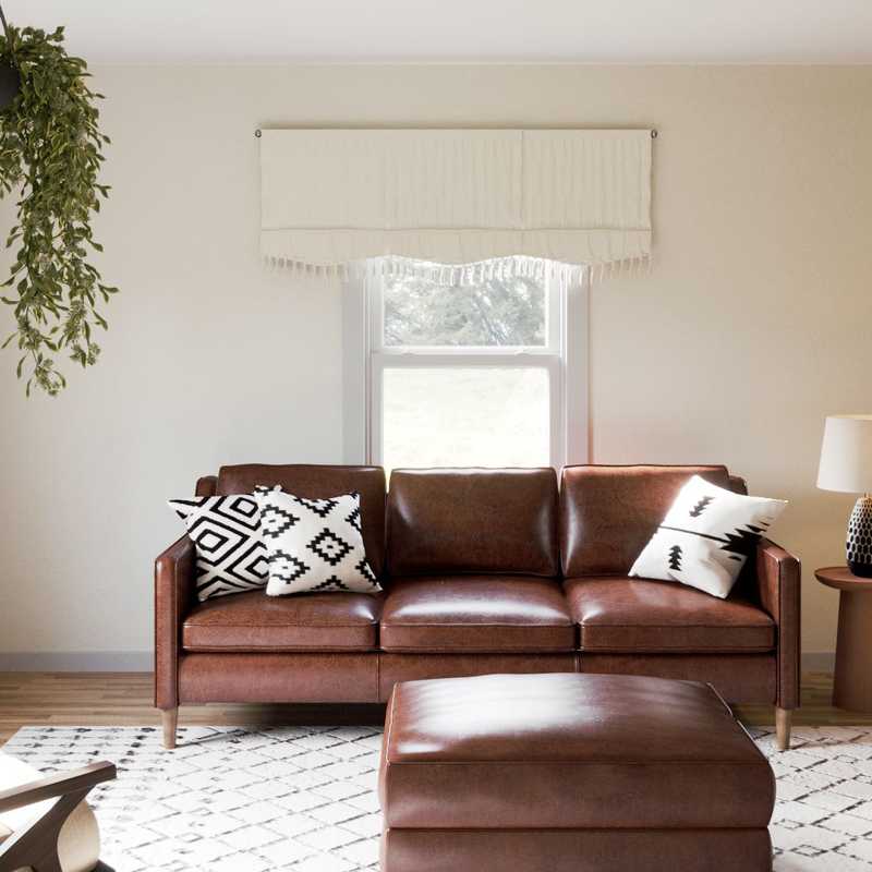 Global, Midcentury Modern Living Room Design by Havenly Interior Designer Gina