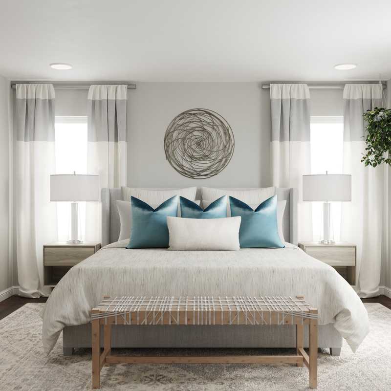 Contemporary, Coastal Bedroom Design by Havenly Interior Designer Fendy