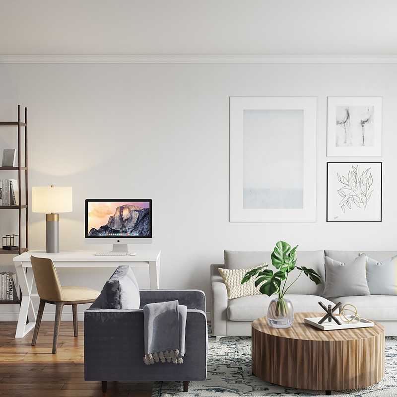 Modern, Coastal Living Room Design by Havenly Interior Designer Karen