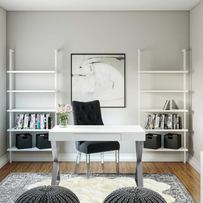 Contemporary, Modern, Glam Office Design by Havenly Interior Designer Amy