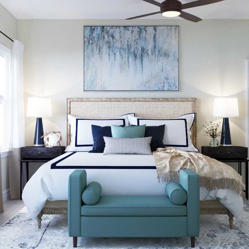 Coastal, Rustic Bedroom Design by Havenly Interior Designer Katie