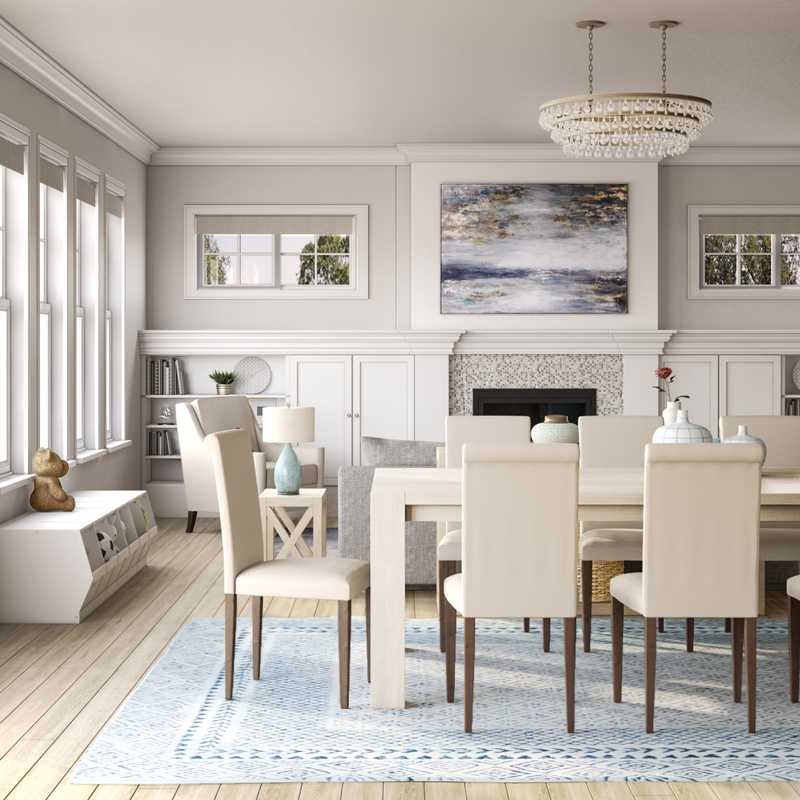 Coastal, Farmhouse Living Room Design by Havenly Interior Designer Marty