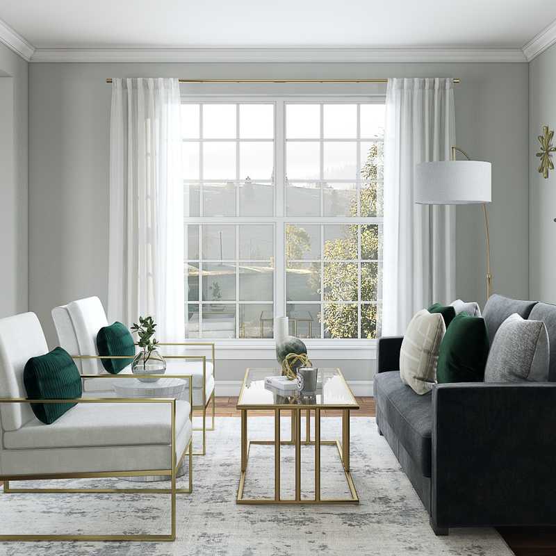 Modern, Glam Living Room Design by Havenly Interior Designer Madeline