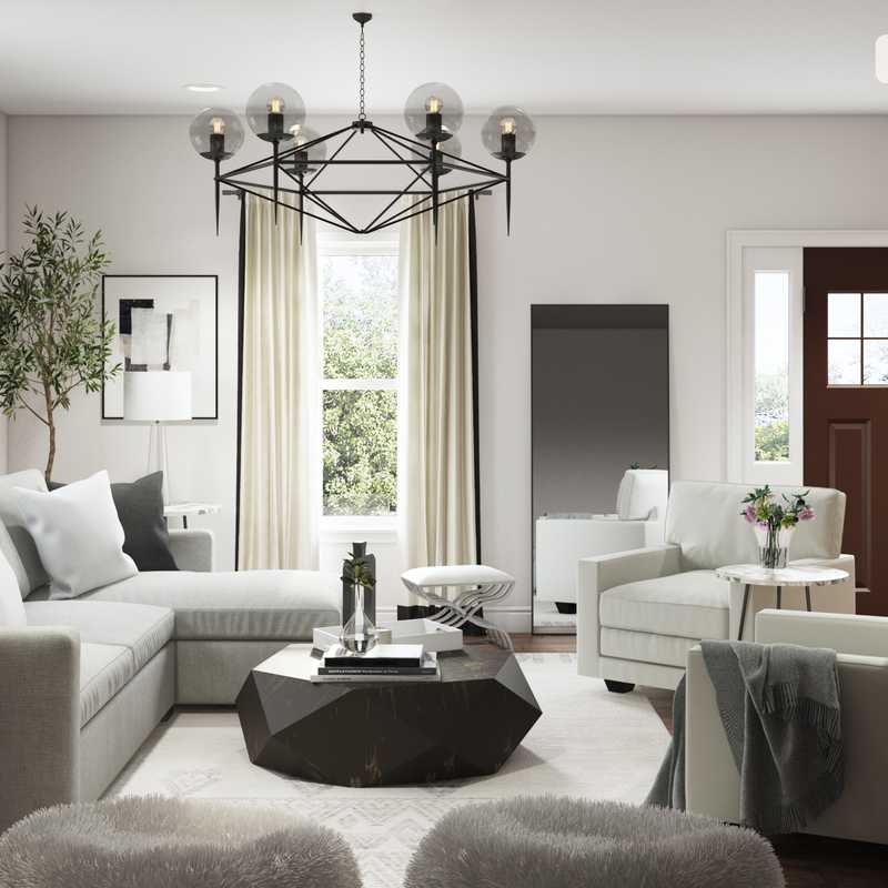 Modern, Glam Living Room Design by Havenly Interior Designer Lindsay